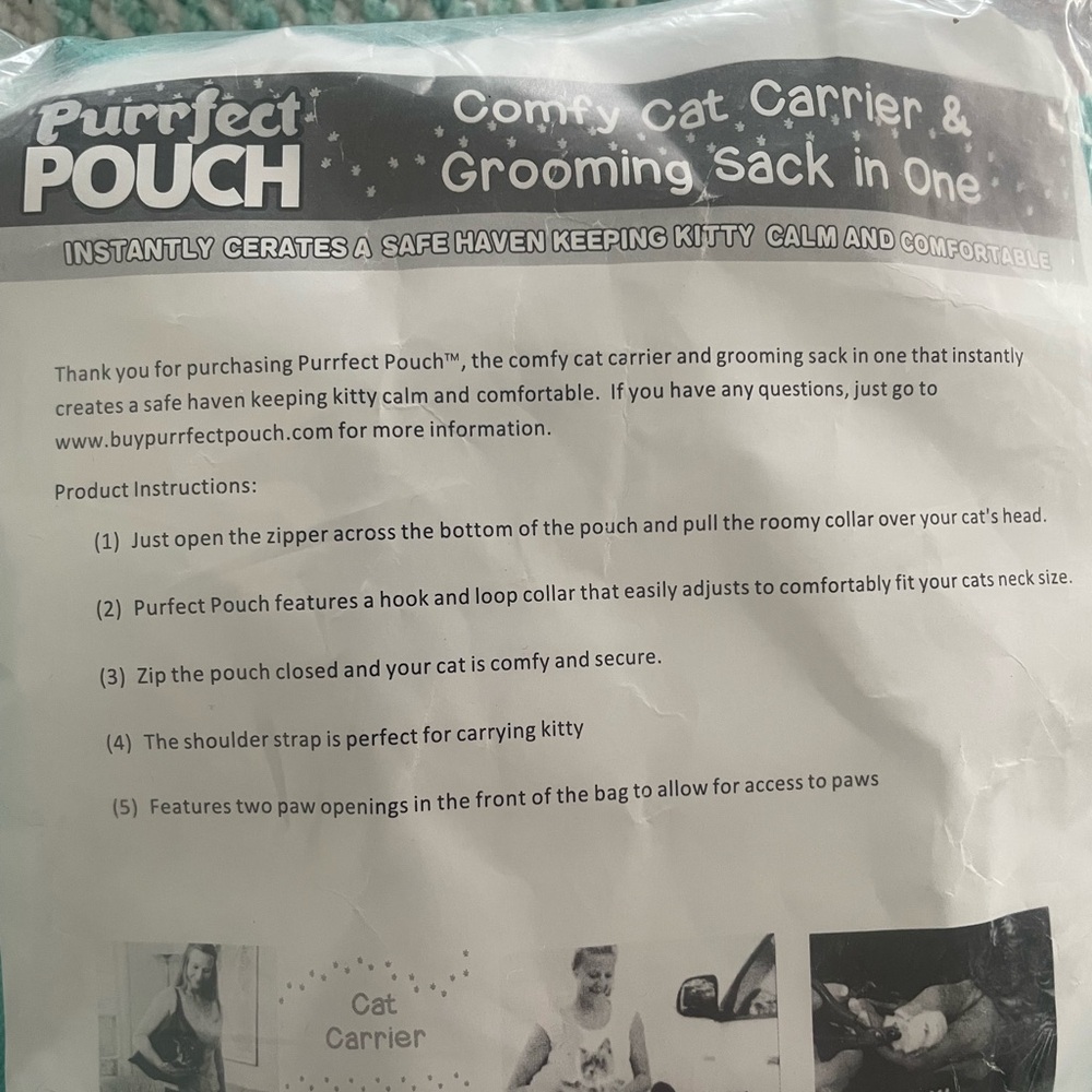 PurrFect Pouch The Original AS SEEN ON TV. Comfy Soothing Cat Carrier - Picture 12 of 15